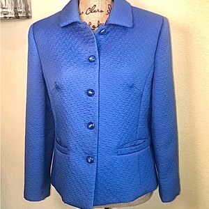Petite Sophisticate vintage blue blazer. EUC